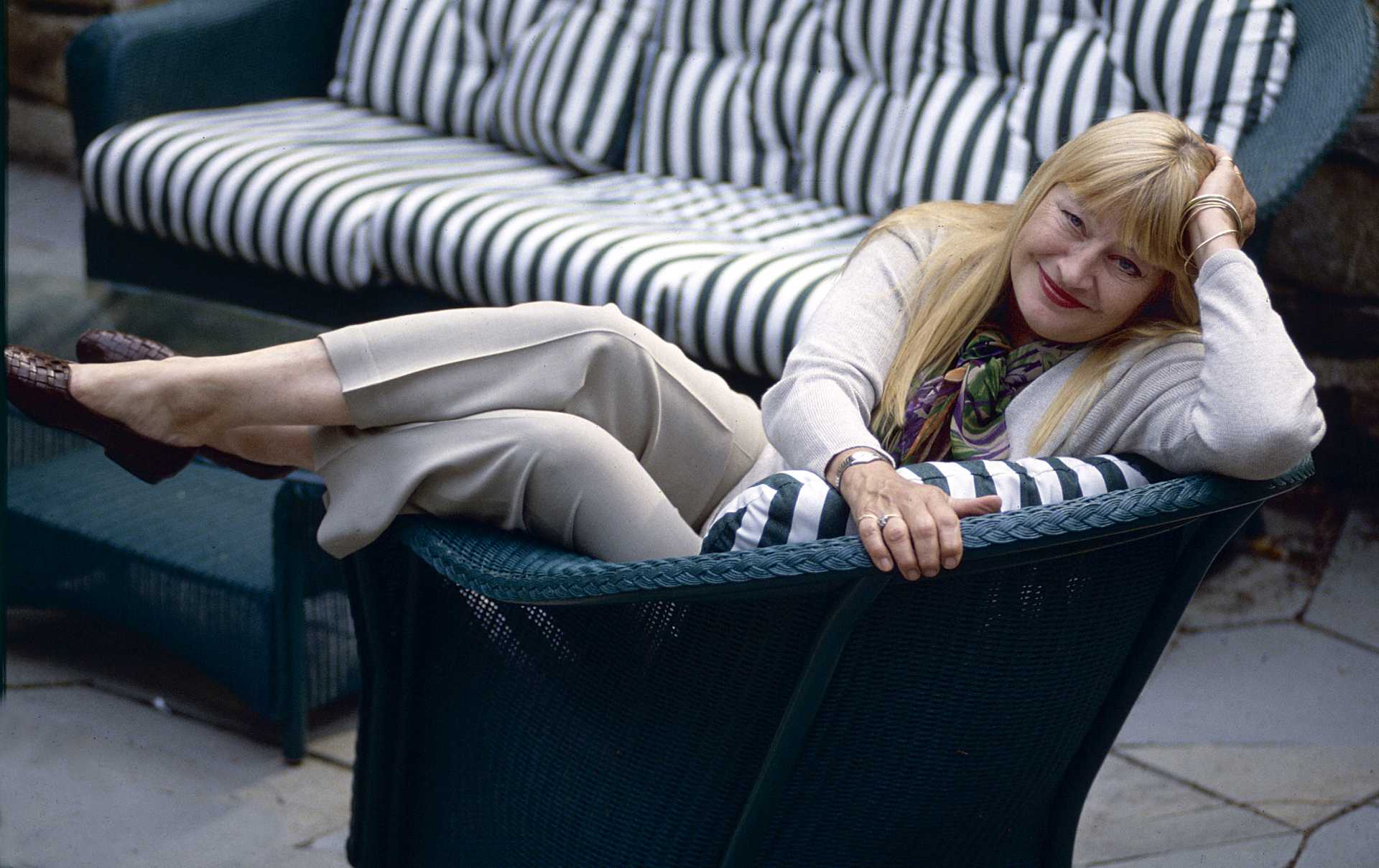 Mary Travers of Peter, Paul and Mary relaxes in her Redding, Conn. home. 